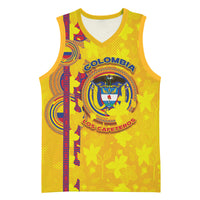 Custom Colombia Football Basketball Jersey Tropical Orchid Floral Pattern With Coat Of Arms