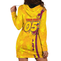 Custom Colombia Football Hoodie Dress Tropical Orchid Floral Pattern With Coat Of Arms