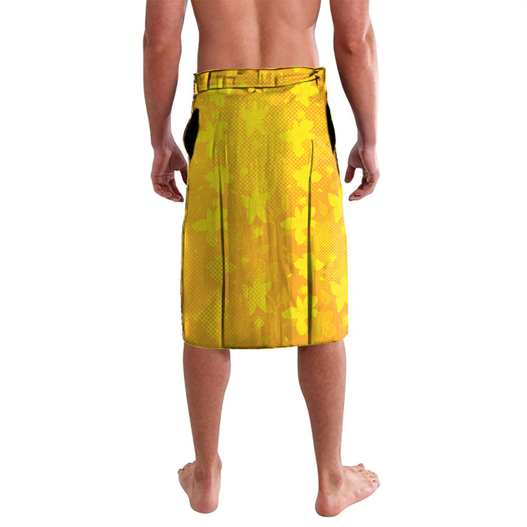 Custom Colombia Football Lavalava Tropical Orchid Floral Pattern With Coat Of Arms