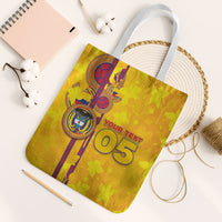 Custom Colombia Football Tote Bag Tropical Orchid Floral Pattern With Coat Of Arms