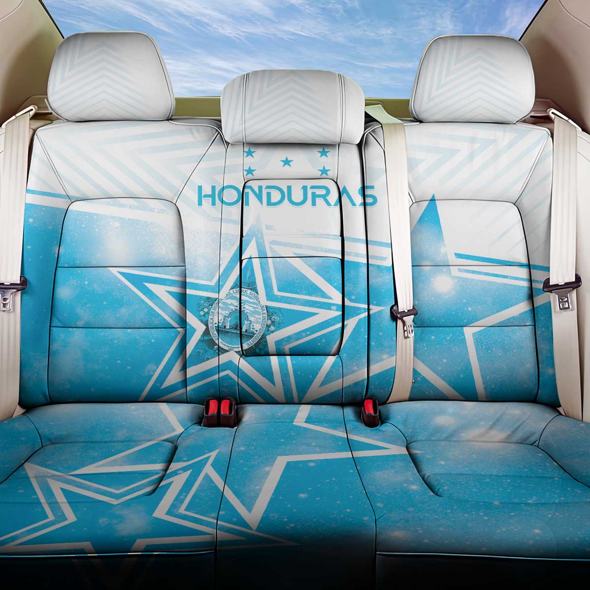 Honduras Back Car Seat Cover A Nation of Stars Unity in Light - Wonder Print Shop