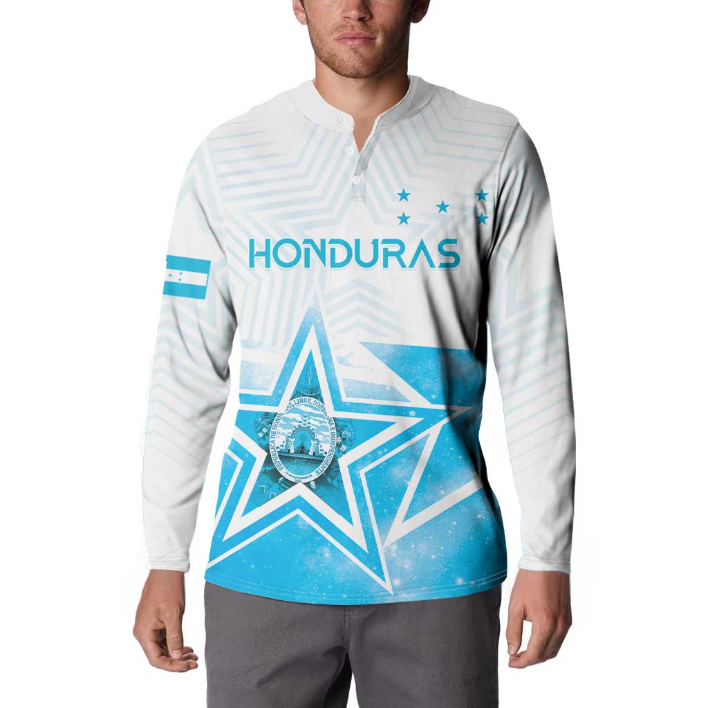 Personalized Honduras Button Sweatshirt A Nation of Stars Unity in Light - Wonder Print Shop