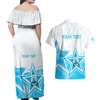 Personalized Honduras Couples Matching Off Shoulder Maxi Dress and Hawaiian Shirt A Nation of Stars Unity in Light - Wonder Print Shop