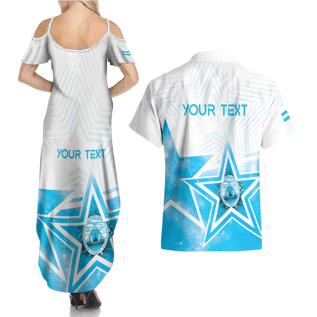 Personalized Honduras Couples Matching Summer Maxi Dress and Hawaiian Shirt A Nation of Stars Unity in Light - Wonder Print Shop