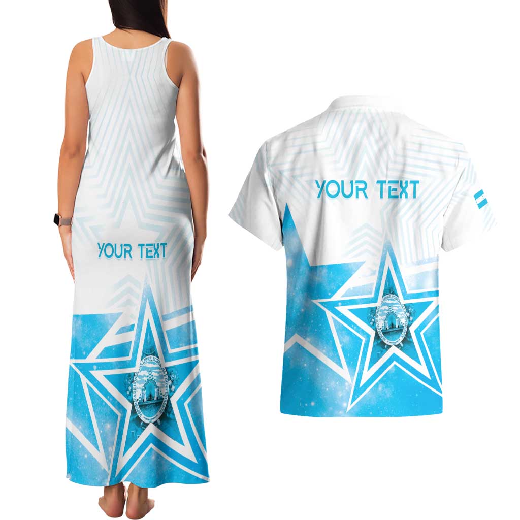 Personalized Honduras Couples Matching Tank Maxi Dress and Hawaiian Shirt A Nation of Stars Unity in Light - Wonder Print Shop