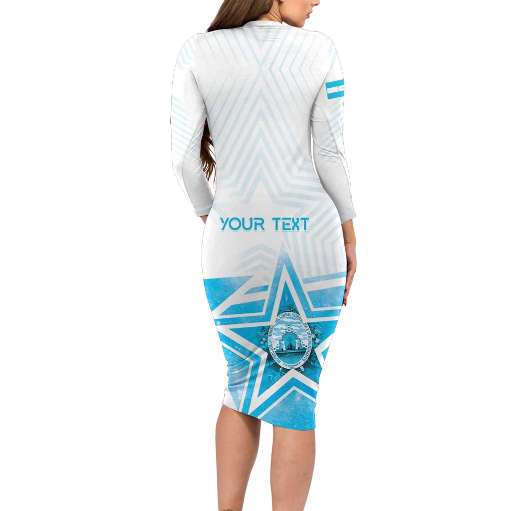 Personalized Honduras Family Matching Long Sleeve Bodycon Dress and Hawaiian Shirt A Nation of Stars Unity in Light - Wonder Print Shop