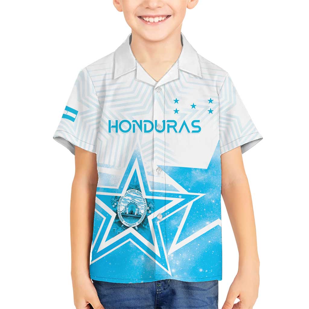 Personalized Honduras Family Matching Off Shoulder Maxi Dress and Hawaiian Shirt A Nation of Stars Unity in Light - Wonder Print Shop