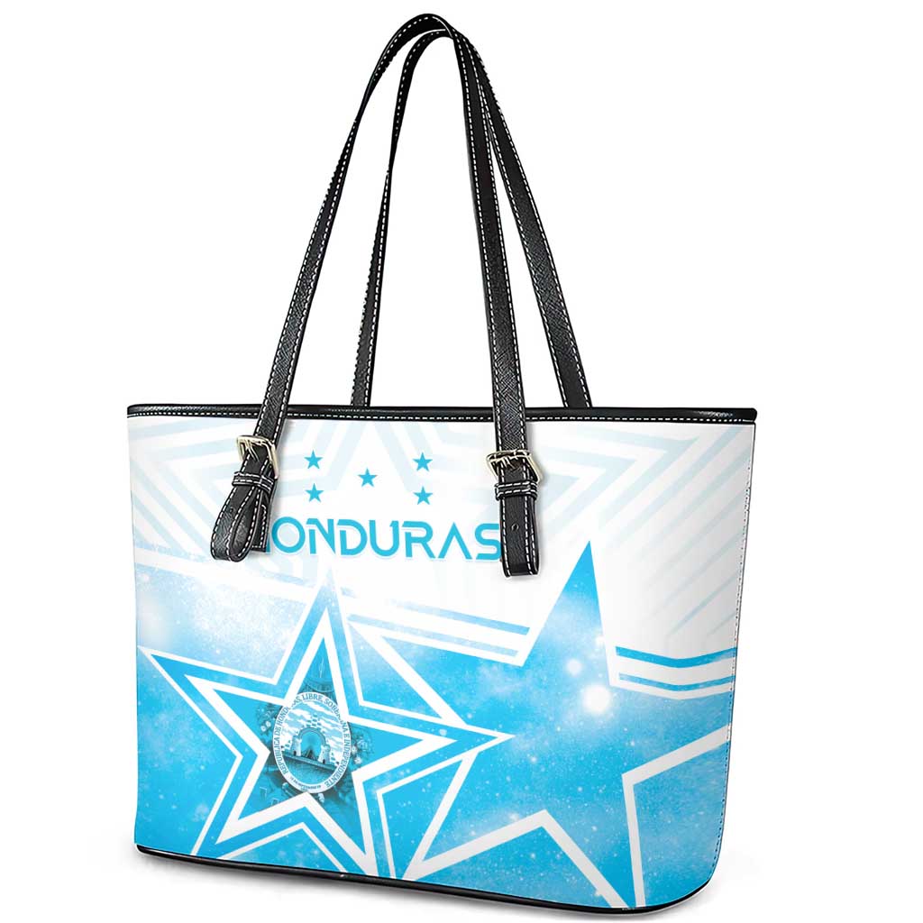 Honduras Leather Tote Bag A Nation of Stars Unity in Light - Wonder Print Shop