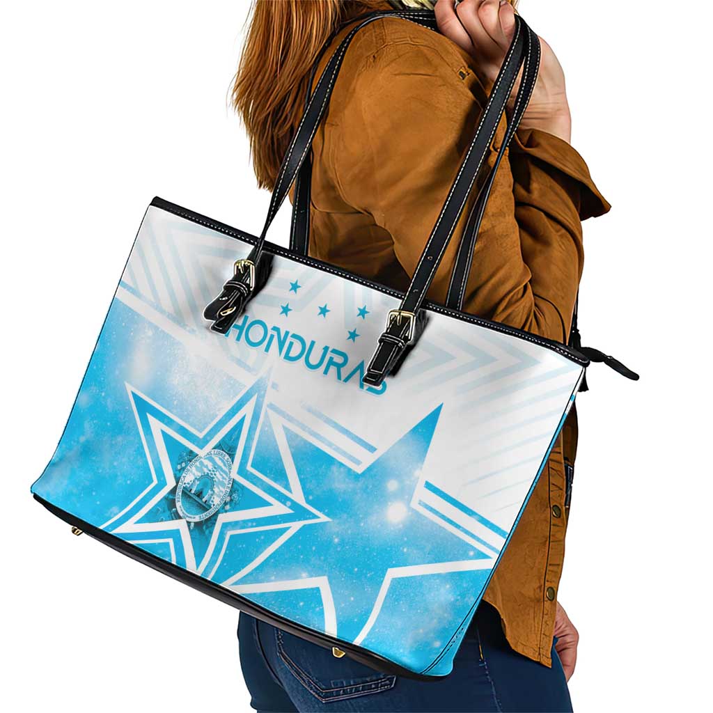 Honduras Leather Tote Bag A Nation of Stars Unity in Light - Wonder Print Shop