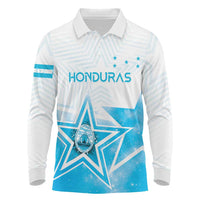 Personalized Honduras Long Sleeve Polo Shirt A Nation of Stars Unity in Light - Wonder Print Shop