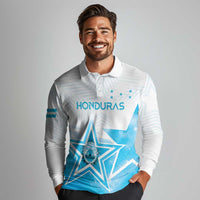 Personalized Honduras Long Sleeve Polo Shirt A Nation of Stars Unity in Light - Wonder Print Shop
