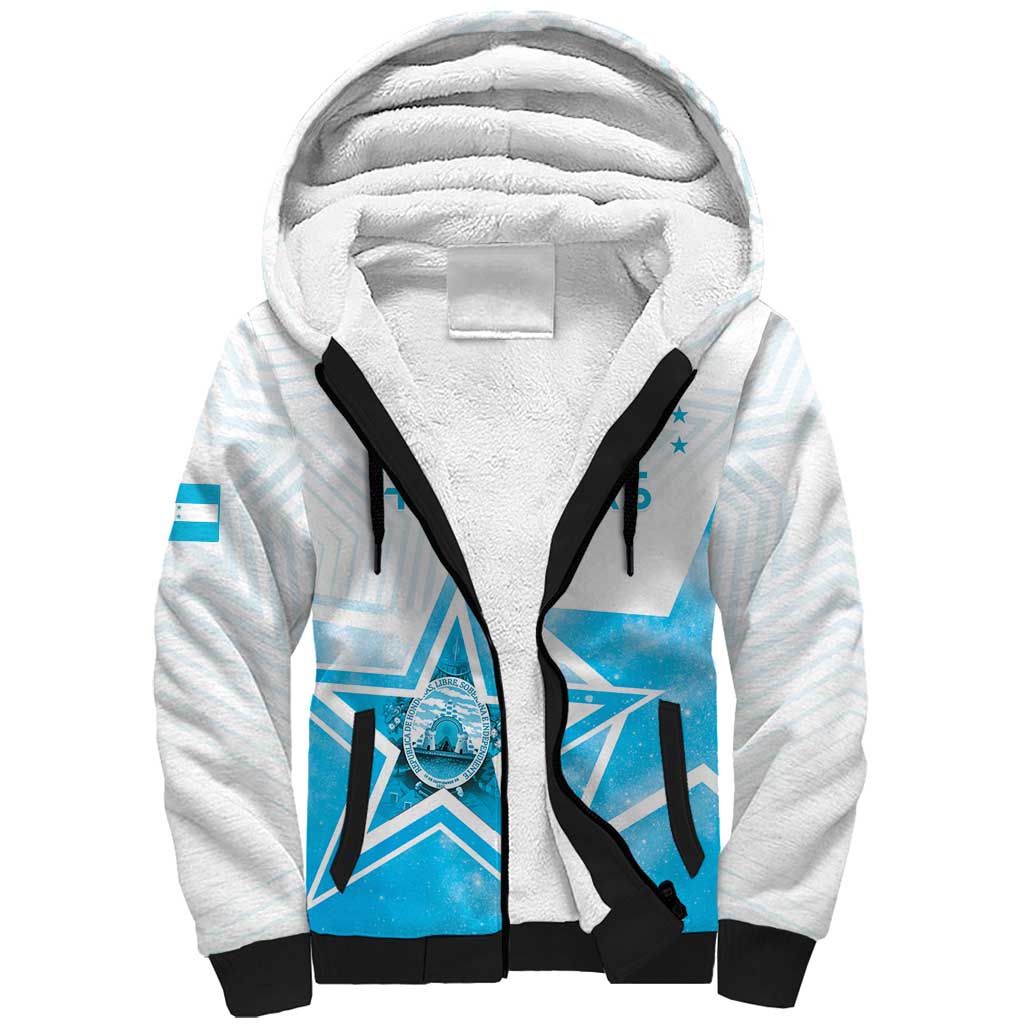Personalized Honduras Sherpa Hoodie A Nation of Stars Unity in Light - Wonder Print Shop