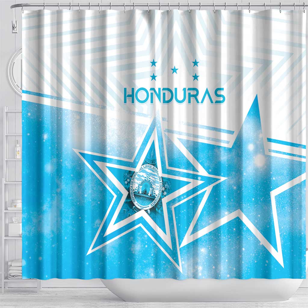 Honduras Shower Curtain A Nation of Stars Unity in Light - Wonder Print Shop