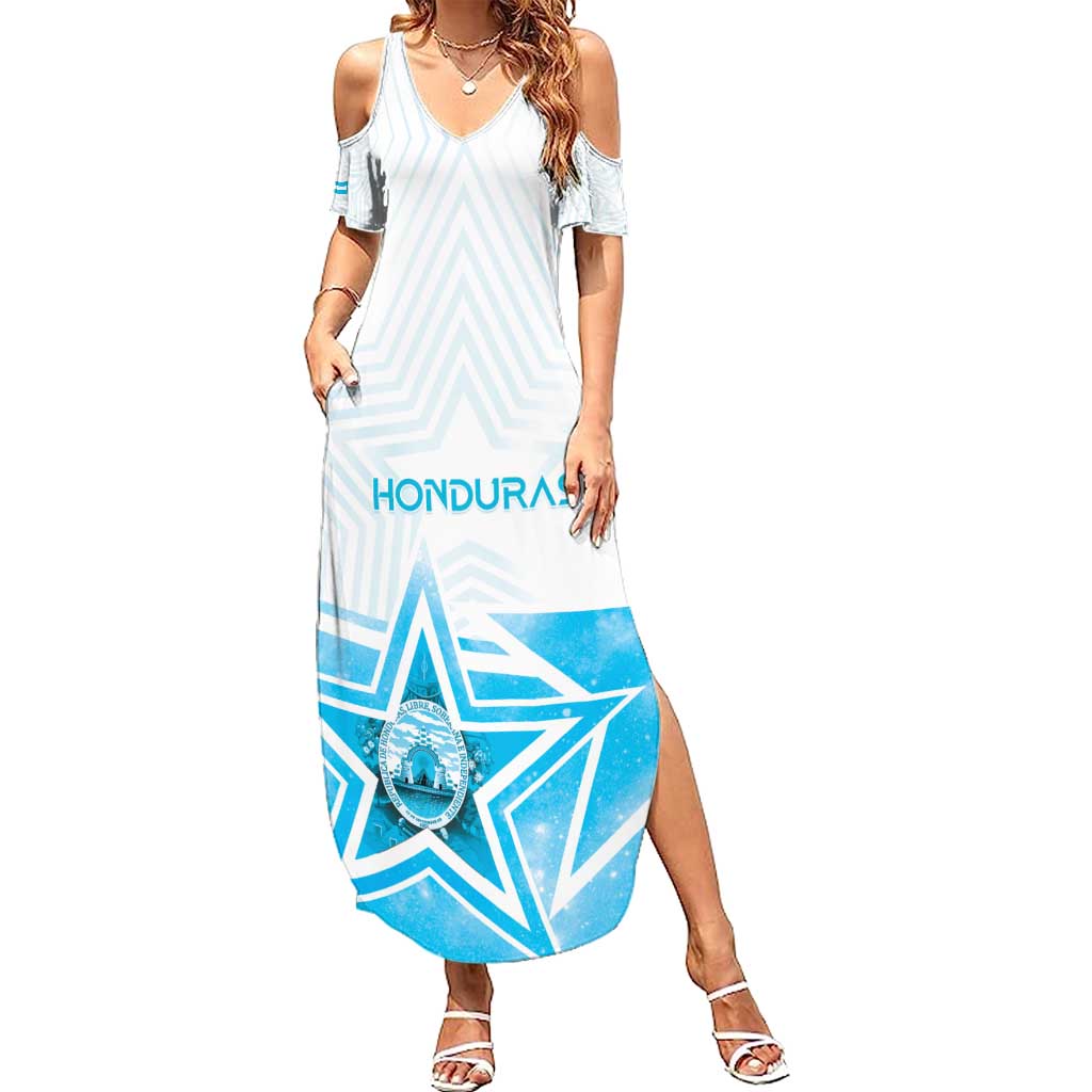 Personalized Honduras Summer Maxi Dress A Nation of Stars Unity in Light - Wonder Print Shop