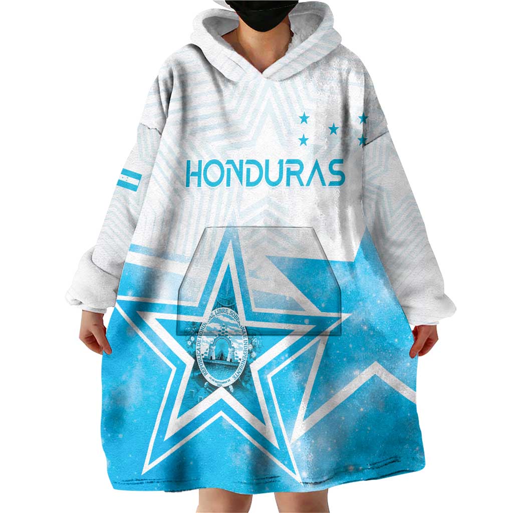 Personalized Honduras Wearable Blanket Hoodie A Nation of Stars Unity in Light - Wonder Print Shop