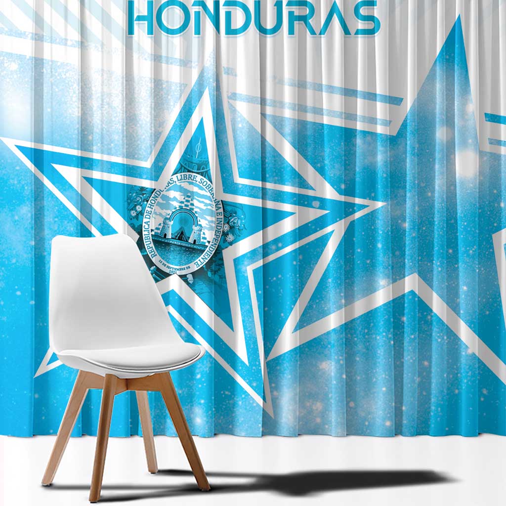 Honduras Window Curtain A Nation of Stars Unity in Light - Wonder Print Shop