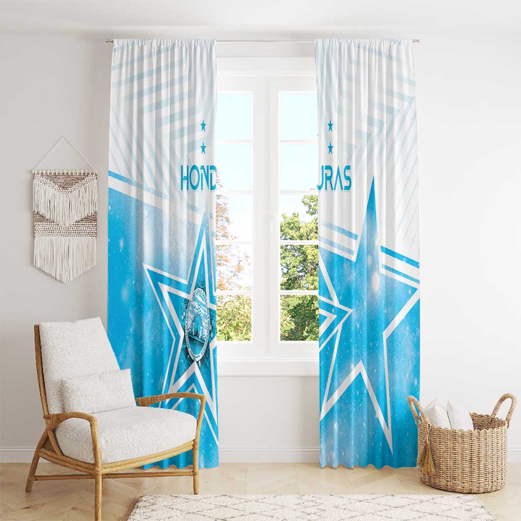 Honduras Window Curtain A Nation of Stars Unity in Light - Wonder Print Shop