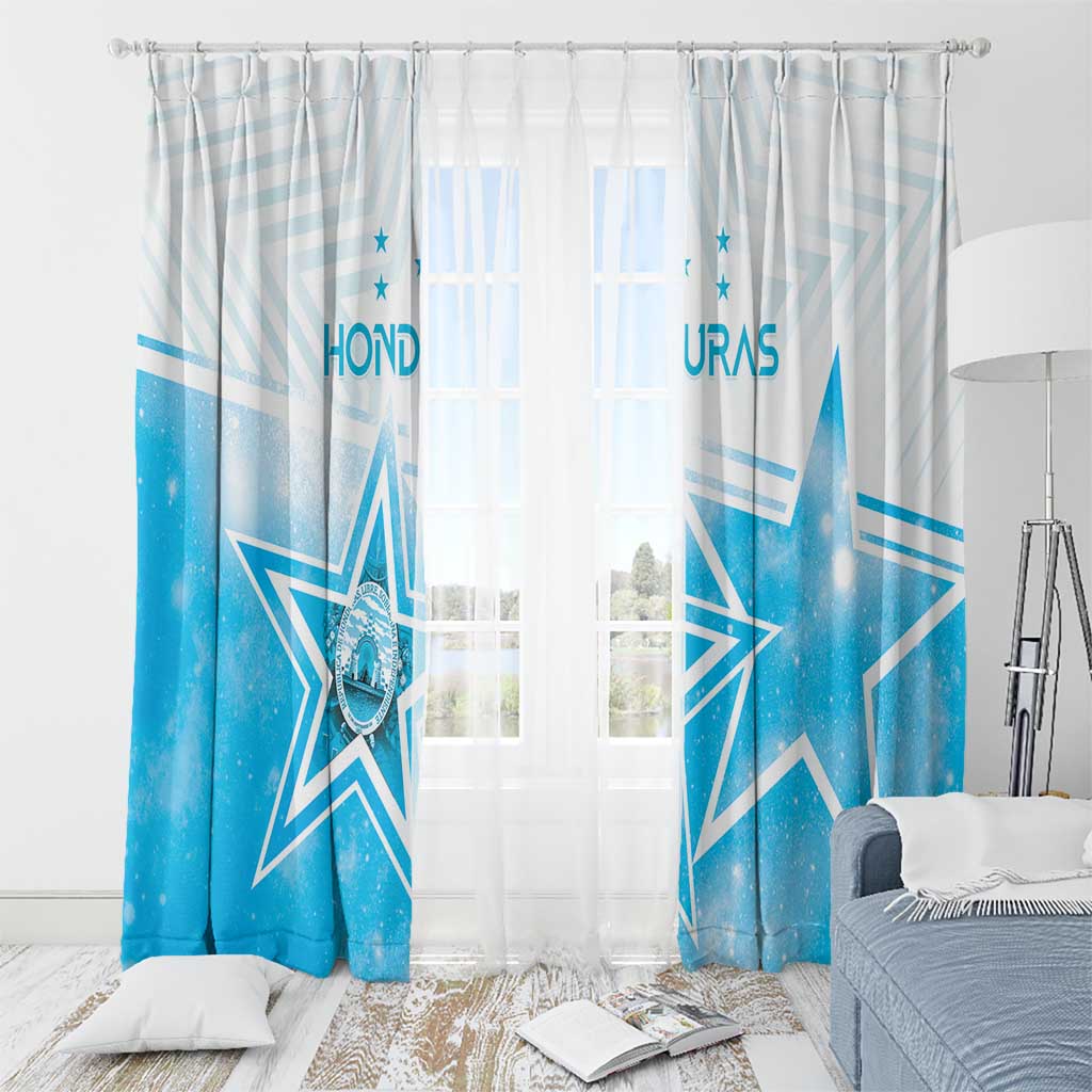 Honduras Window Curtain A Nation of Stars Unity in Light - Wonder Print Shop