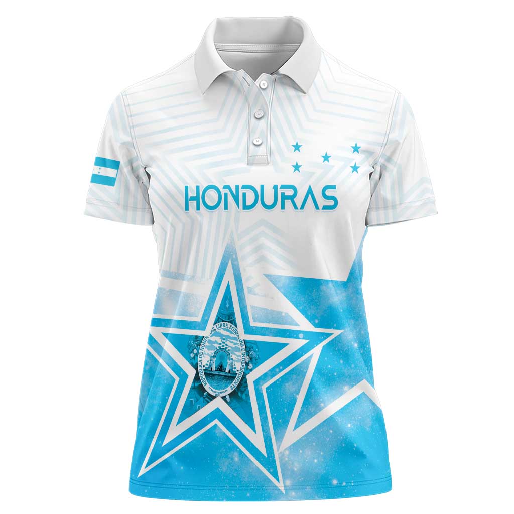 Personalized Honduras Women Polo Shirt A Nation of Stars Unity in Light - Wonder Print Shop
