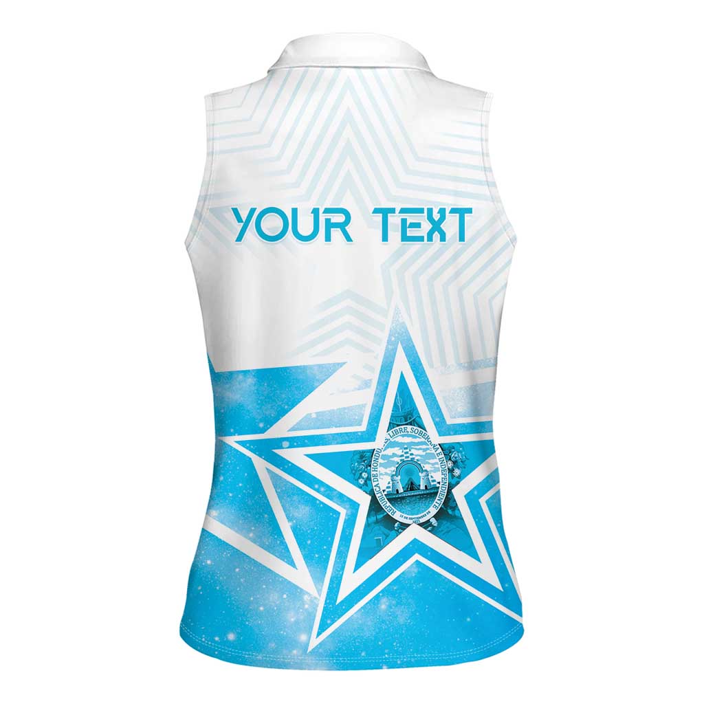 Personalized Honduras Women Sleeveless Polo Shirt A Nation of Stars Unity in Light - Wonder Print Shop