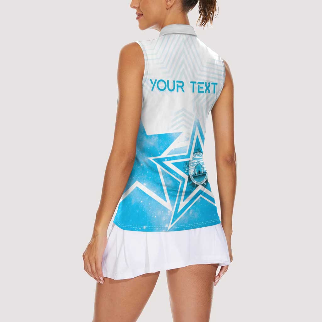 Personalized Honduras Women Sleeveless Polo Shirt A Nation of Stars Unity in Light - Wonder Print Shop