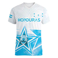 Personalized Honduras Women V-Neck T-Shirt A Nation of Stars Unity in Light - Wonder Print Shop