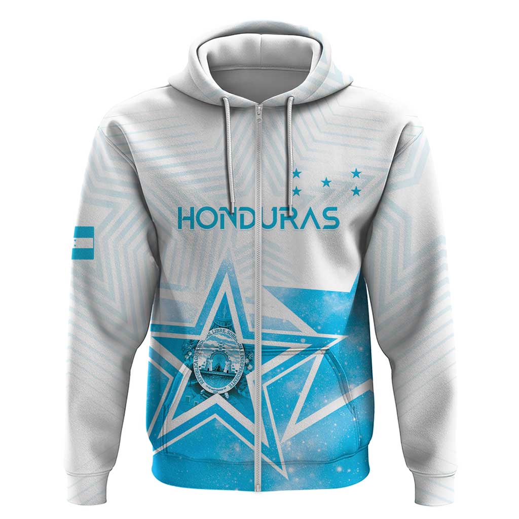 Personalized Honduras Zip Hoodie A Nation of Stars Unity in Light - Wonder Print Shop