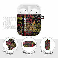Belgium AirPods Case Lion Holding Flag - Wonder Print Shop