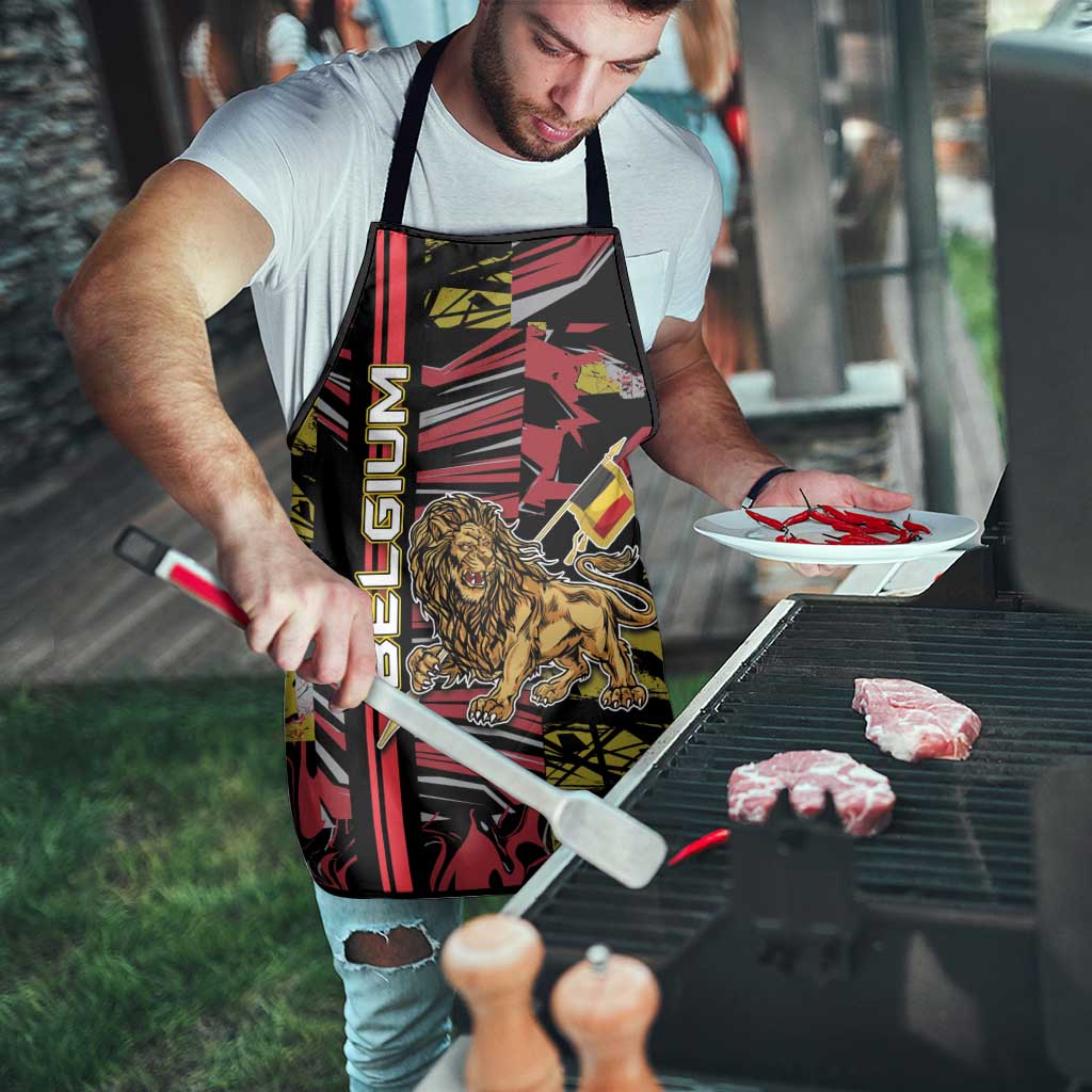 Belgium Apron Lion Holding Flag - Wonder Print Shop