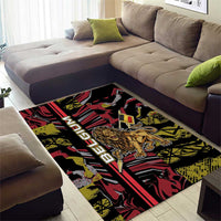 Belgium Area Rug Lion Holding Flag - Wonder Print Shop