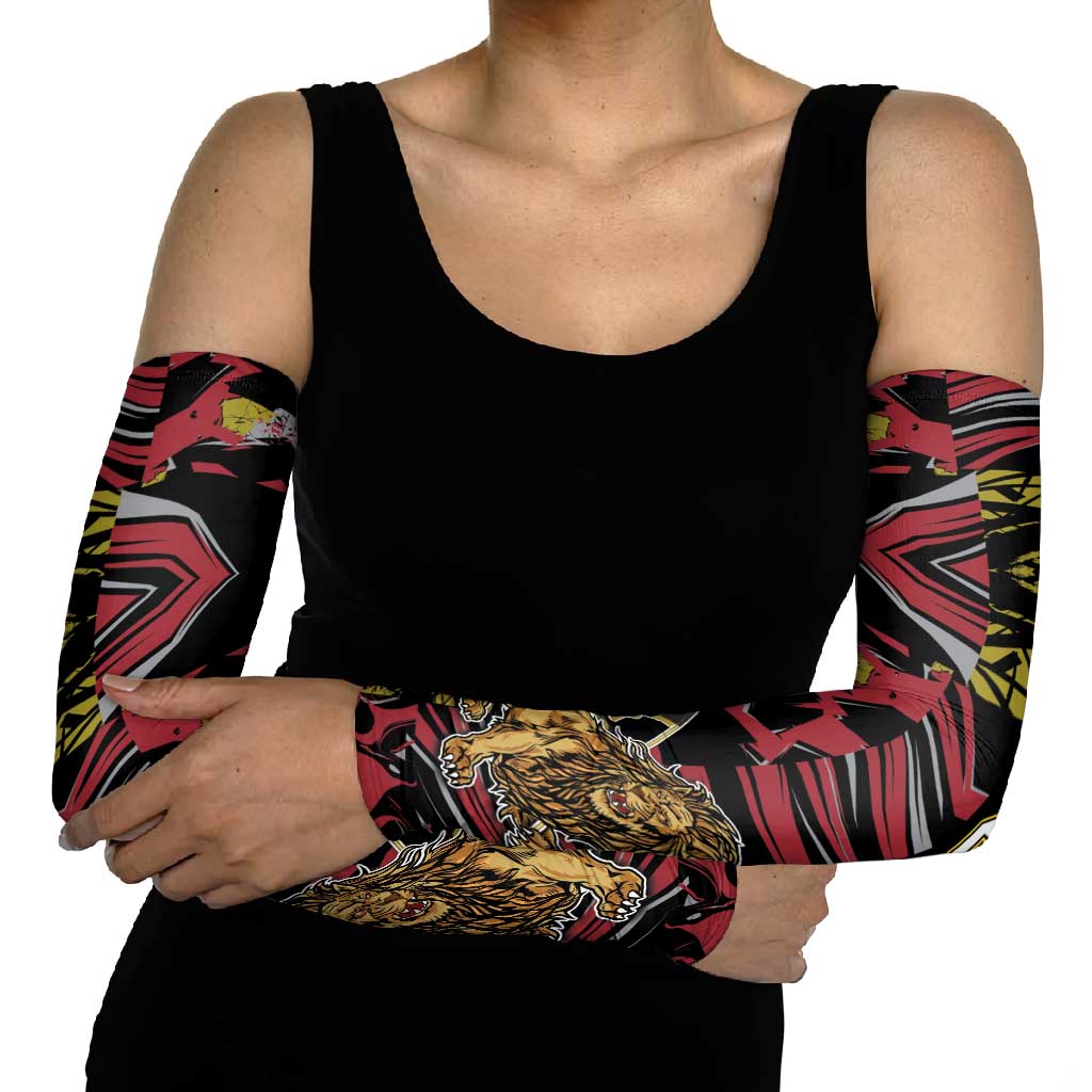 Belgium Arm Sleeves Lion Holding Flag - Wonder Print Shop
