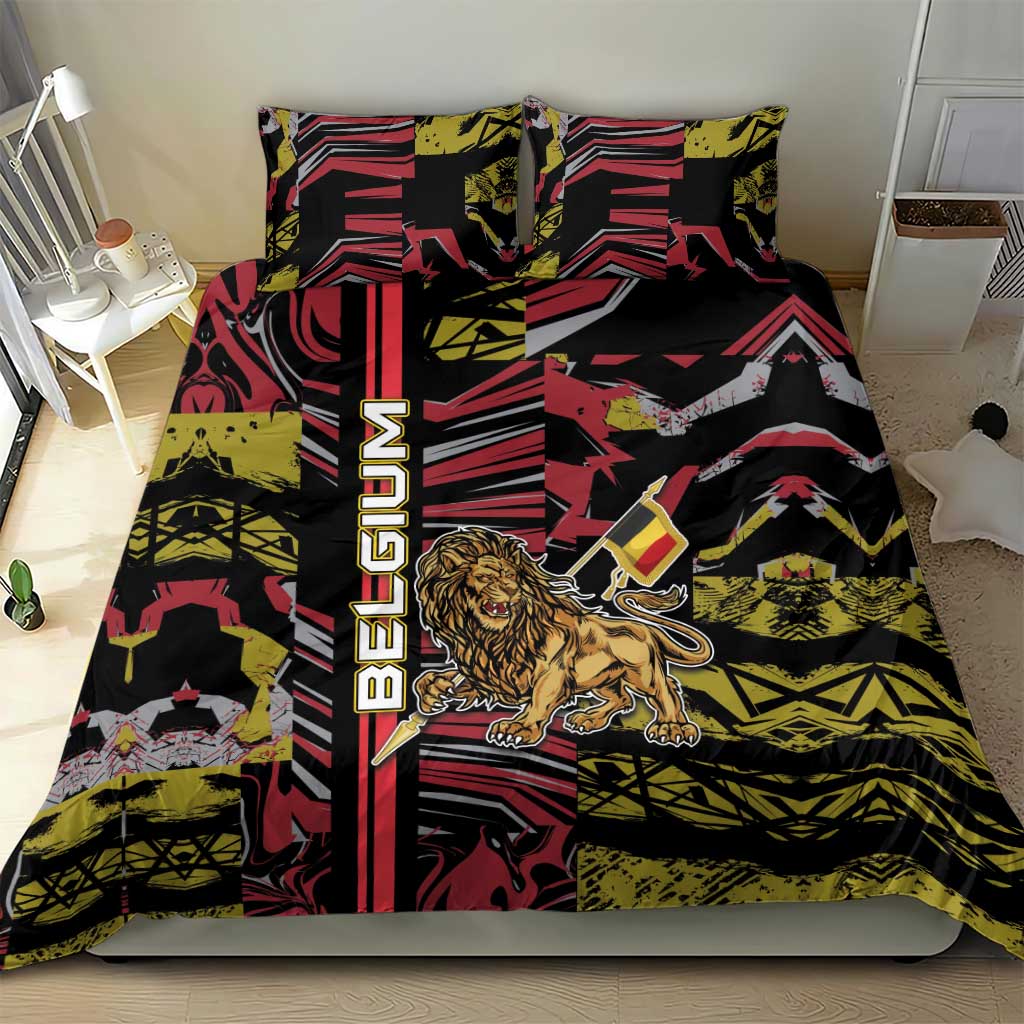 Belgium Bedding Set Lion Holding Flag - Wonder Print Shop