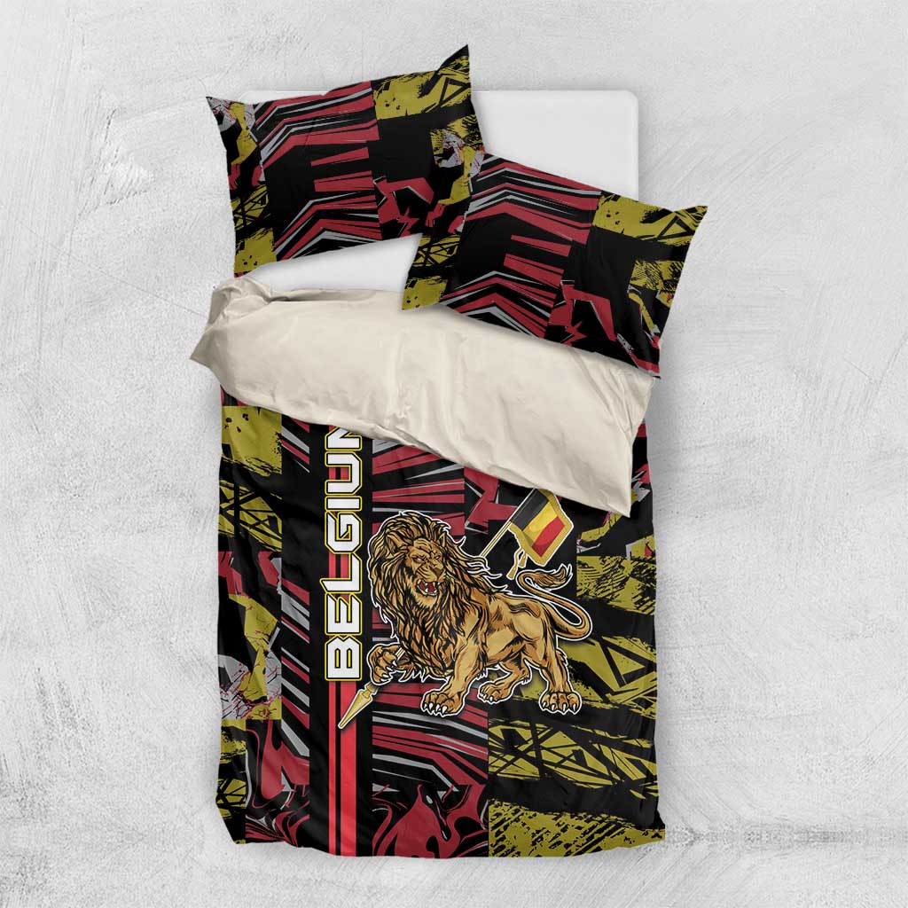 Belgium Bedding Set Lion Holding Flag - Wonder Print Shop