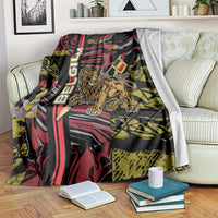 Belgium Blanket Lion Holding Flag - Wonder Print Shop