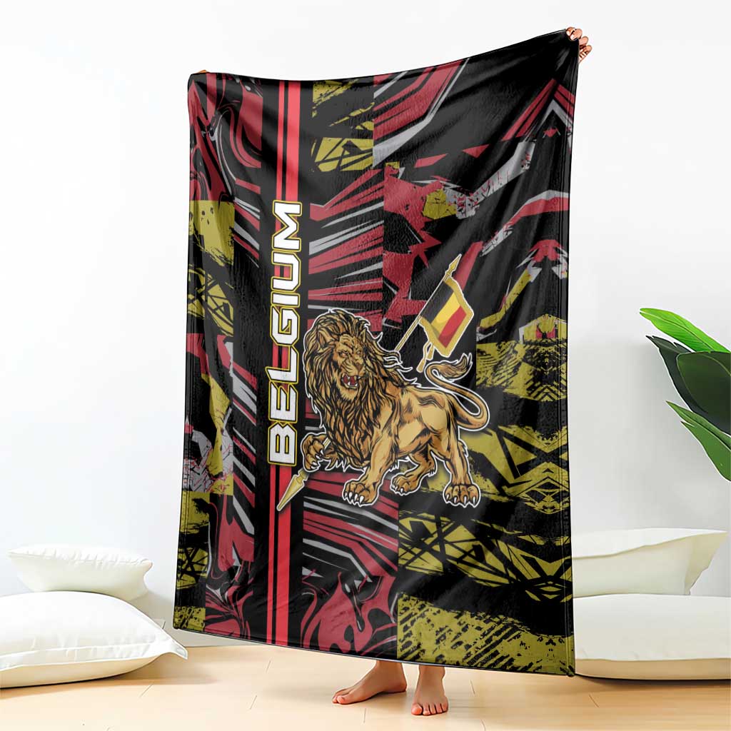 Belgium Blanket Lion Holding Flag - Wonder Print Shop