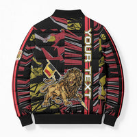 Personalized Belgium Bomber Puffer Jacket Lion Holding Flag - Wonder Print Shop