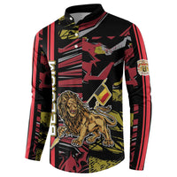 Personalized Belgium Button Sweatshirt Lion Holding Flag - Wonder Print Shop