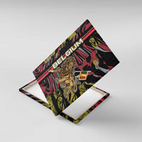 Belgium Canvas Wall Art Lion Holding Flag - Wonder Print Shop