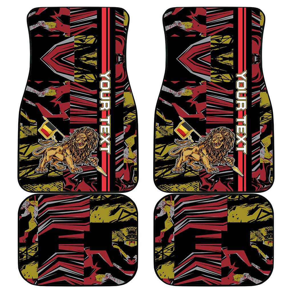 Belgium Car Mats Lion Holding Flag - Wonder Print Shop