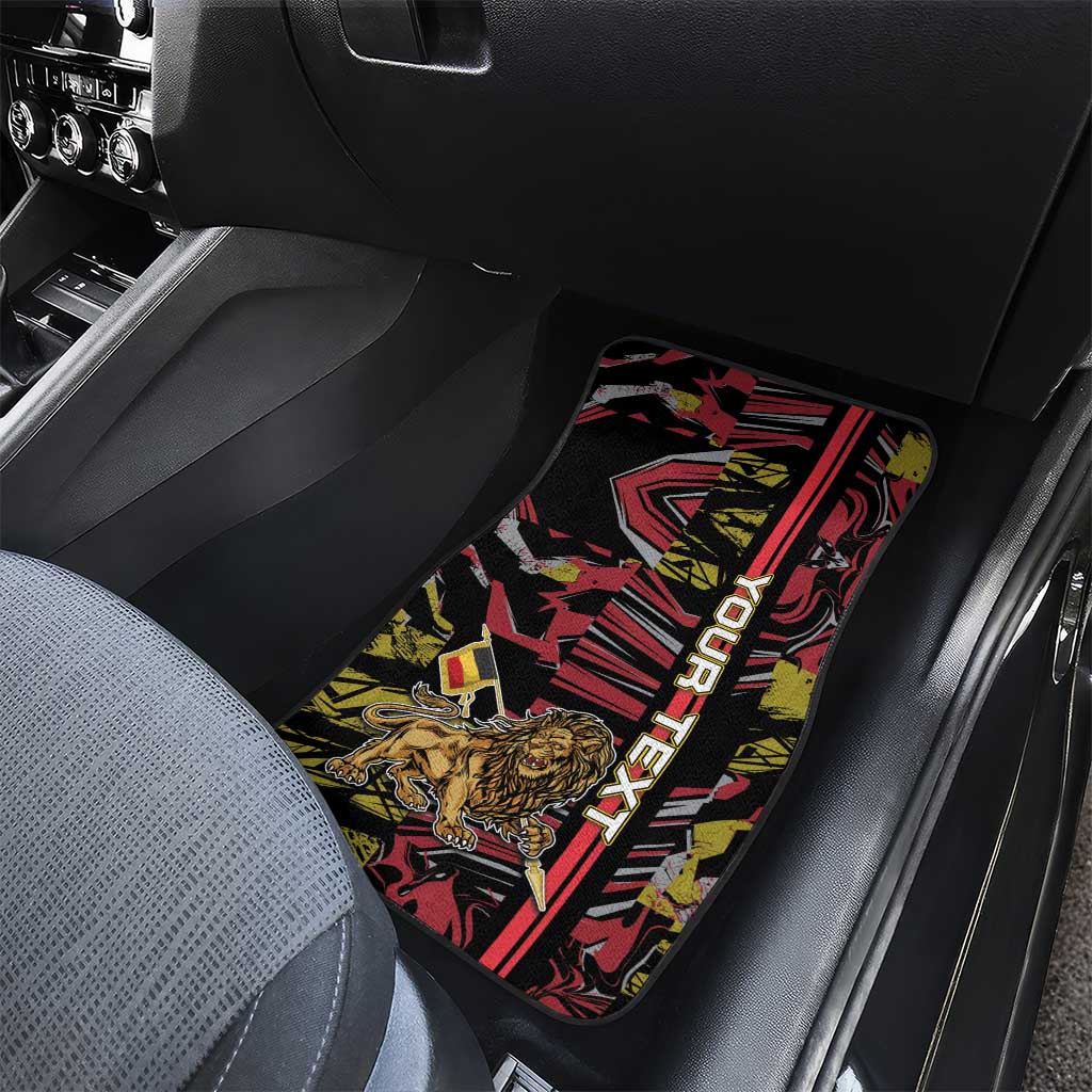 Belgium Car Mats Lion Holding Flag - Wonder Print Shop