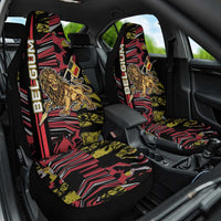 Belgium Car Seat Cover Lion Holding Flag - Wonder Print Shop