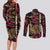 Personalized Belgium Couples Matching Long Sleeve Bodycon Dress and Long Sleeve Button Shirt Lion Holding Flag - Wonder Print Shop