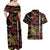 Personalized Belgium Couples Matching Off Shoulder Maxi Dress and Hawaiian Shirt Lion Holding Flag - Wonder Print Shop