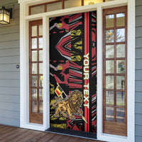 Belgium Door Cover Lion Holding Flag - Wonder Print Shop