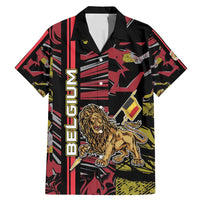 Personalized Belgium Family Matching Mermaid Dress and Hawaiian Shirt Lion Holding Flag - Wonder Print Shop