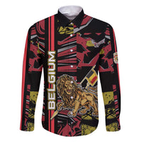 Personalized Belgium Family Matching Puletasi and Hawaiian Shirt Lion Holding Flag - Wonder Print Shop