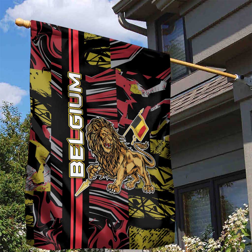 Belgium Garden Flag Lion Holding Flag - Wonder Print Shop