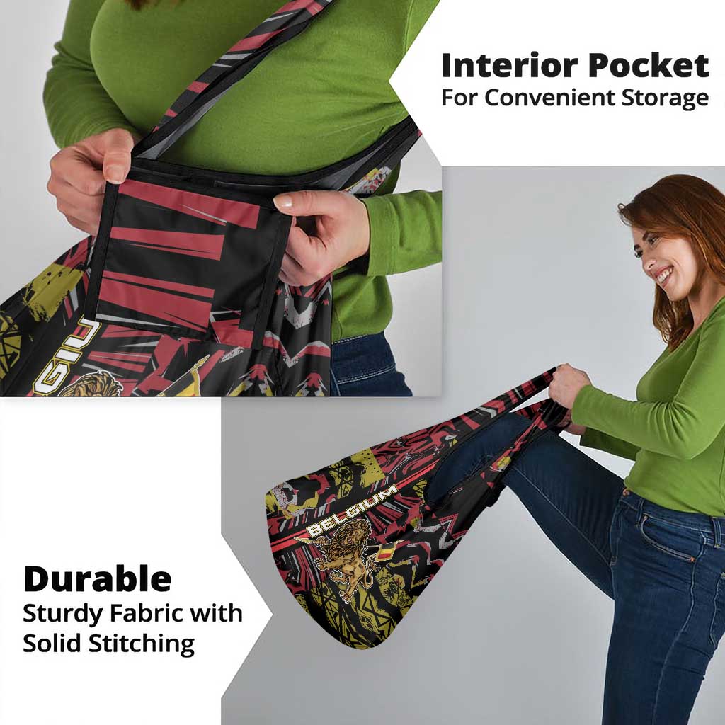 Belgium Grocery Bag Lion Holding Flag - Wonder Print Shop