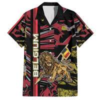 Personalized Belgium Hawaiian Shirt Lion Holding Flag - Wonder Print Shop