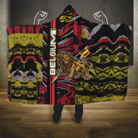 Belgium Hooded Blanket Lion Holding Flag - Wonder Print Shop